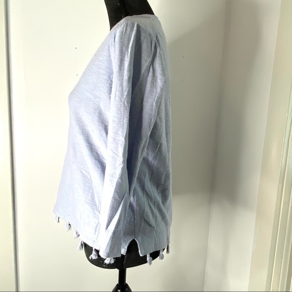 J. Crew V-Neck Tassel Hem Sweater - Picture 6 of 13